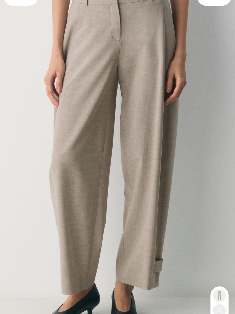 NWT Aritzia Babaton Chamber Wool Pant Tailored Pants Heather Light Nutmeg Size 2
